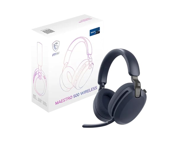 MSI MAESTRO 500 Wireless Kuulokkeet Langaton Pääpanta Pelaaminen Bluetooth Sininen