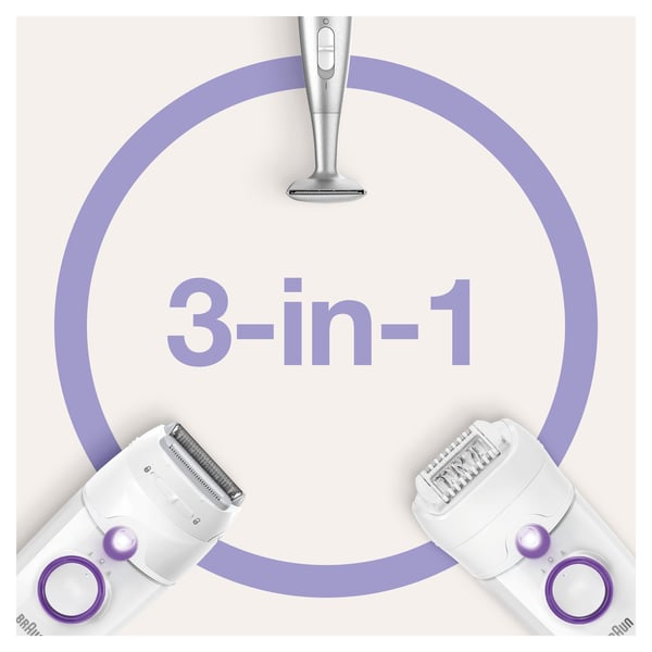 Braun Silk-épil 5 825 Power 28 pincetter Hvid, Lilla