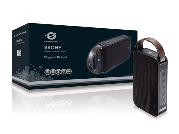 Conceptronic BRONE01B bärbara högtalare och partyhögtalare Bärbar stereohögtalare Svart, brons 10 W
