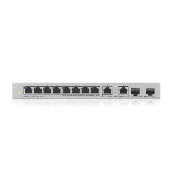 Zyxel XGS1010-12-ZZ0102F nätverksswitchar Ohanterad Gigabit Ethernet (10/100/1000) Grå