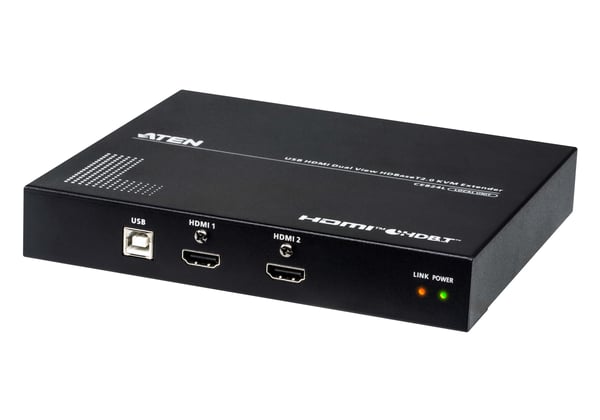 ATEN USB HDMI Dual View HDBaseT 2.0 KVM-förlängare (4K@100m för enkel vy)