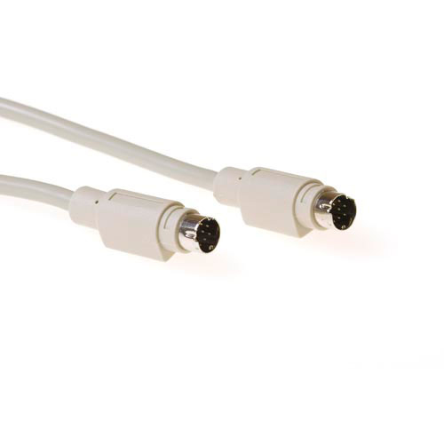 ACT AK5849 PS2-kablar 1,8 m 8-p Mini-DIN Elfenben
