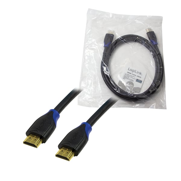LogiLink CH0062 HDMI-kabel 2 m HDMI Typ A (standard) Svart
