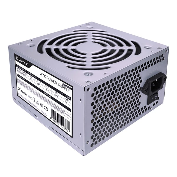 UNYKAch ATX 500W strömförsörjningsenheter 20+4 pin ATX Silver