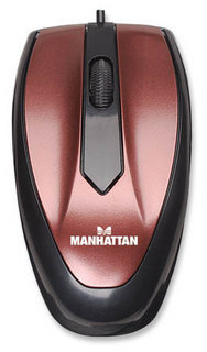 Manhattan MO1 mus Ambidextrous USB Type-A Optisk 1000 dpi
