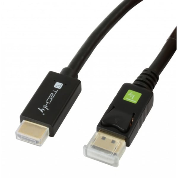 Techly ICOC DSP-H12-030 videokabel adapter 3 m DisplayPort HDMI Sort