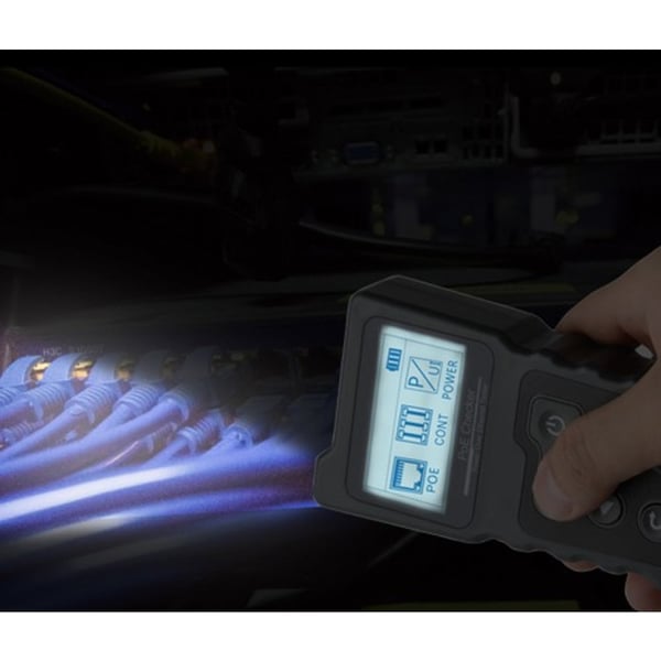 Techly I-CT PRO-POECK netværkskabeltester PoE tester Sort, Grå