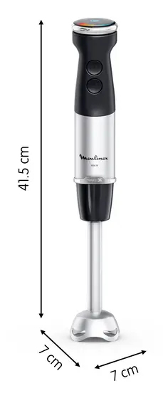 Moulinex Quickchef + DD67L810 tehosekoitin 0,5 L Upotettava sekoitin 1000 W Musta, Ruostumaton teräs