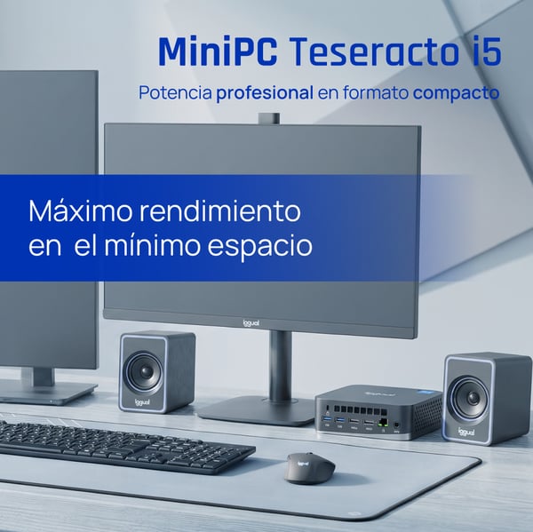 iggual Teseracto Pro Intel® Core™ i5 i5-1235U 16 GB DDR4-SDRAM 512 GB SSD Mini PC Mini-PC Svart