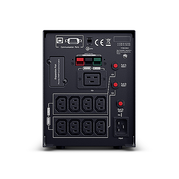 CyberPower PR2200ELCDSXL UPS-enhed Interaktivt indgangsstik 2,2 kVA 1980 W 9 AC stikkontakt(er)