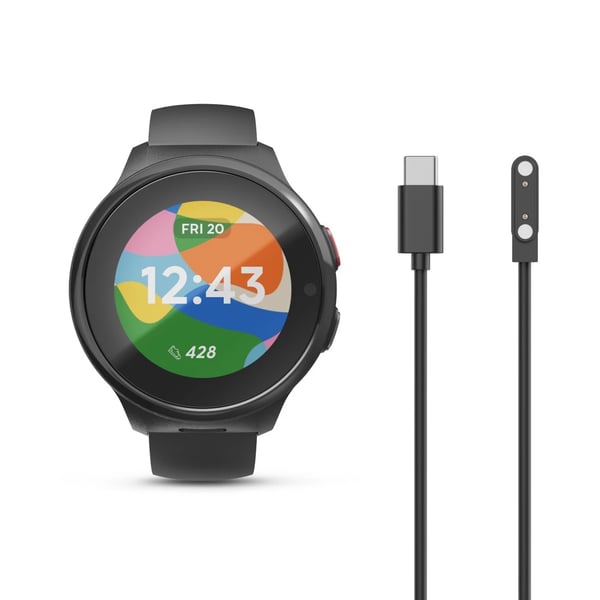 Hama 00178671 smartklocka och träningsklocka 3,02 cm (1.19") AMOLED Digital Pekskärm Svart GPS