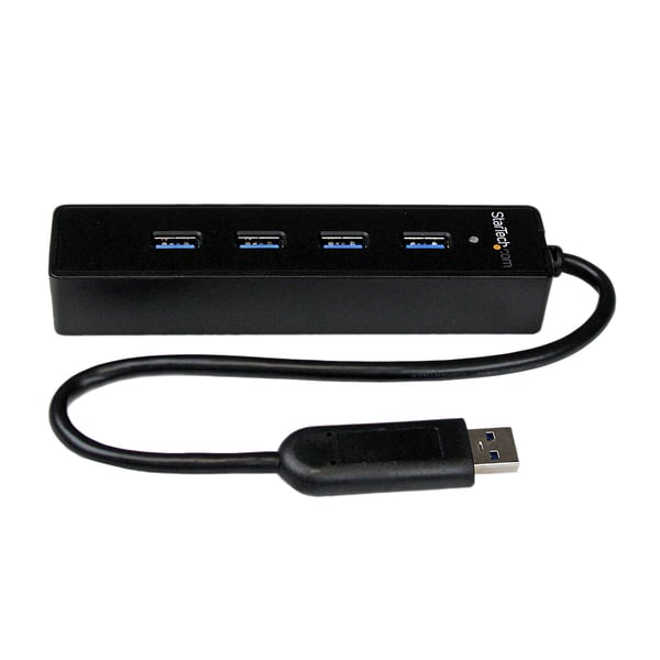 StarTech.com ST4300PBU3 gränssnittshubbar USB 3.2 Gen 1 (3.1 Gen 1) Type-A 5000 Mbit/s Svart