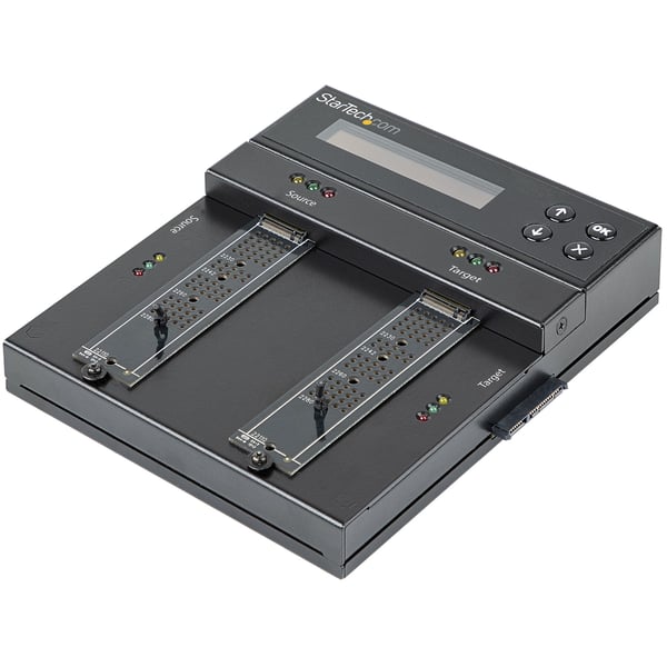 StarTech.com Fristående M.2 SATA & M.2 NVMe-duplicerare och -raderare - SATA/SSD-hårddiskar klonas/