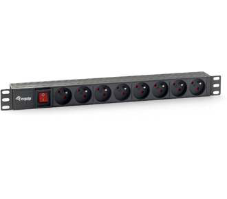 Equip 333285 strømforsyningsenhed (PDU) 8 AC stikkontakt(er) 1U Sort
