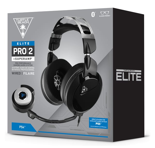 Turtle Beach Elite Pro 2 + SuperAmp PS4 Headset Kabel & Trådlös Huvudband Spela Bluetooth Svart