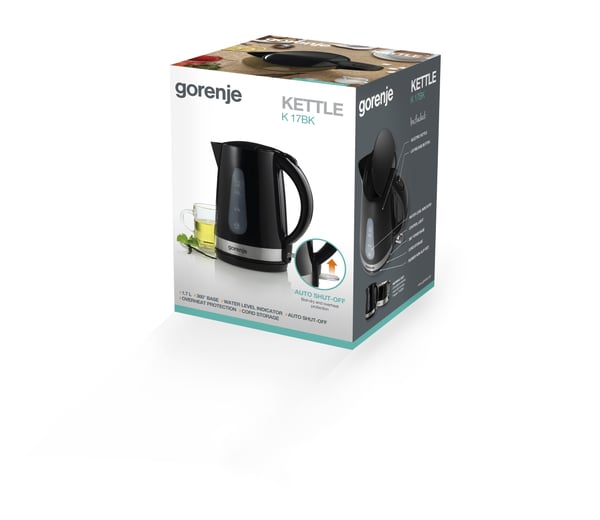 Gorenje K17BK elkedel 1,7 L 2200 W Sort
