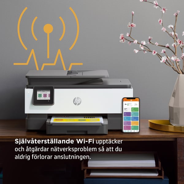 HP OfficeJet Pro 8022e Trådlöst All-in-One Färg Skrivare, Instant Ink; Dubbelsidig utskrift