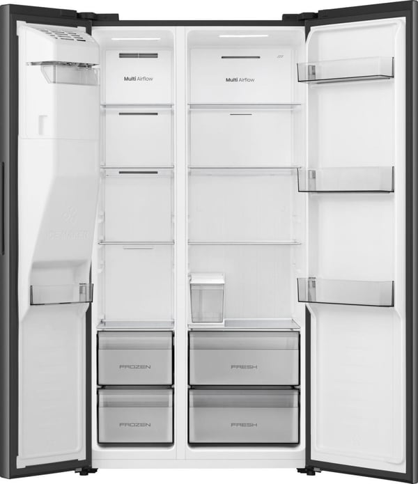 Hisense RS5P528STFE Kombinerad kyl/frys side-by-side Fristående 528 l Svart