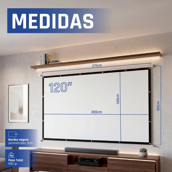 iggual IGG318973+IGG318126 dataprojekter 120 ANSI lumens 720p (1280x720) Hvid