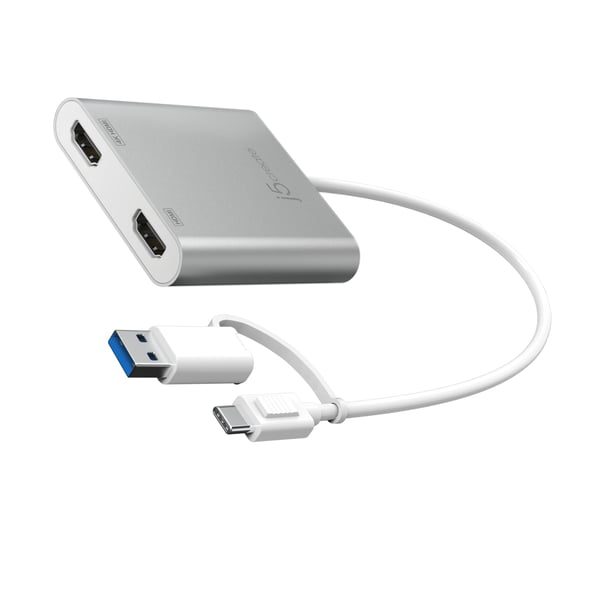 j5create JCA365-N USB-C® till dubbel HDMI™-adapter för flera skärmar