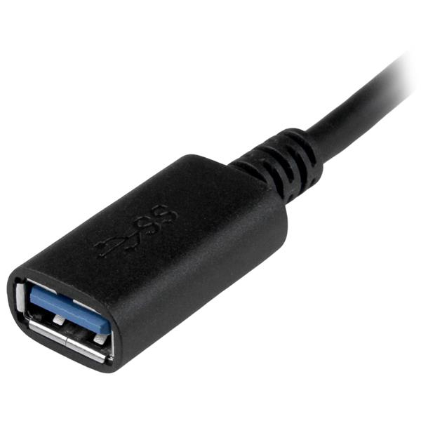 StarTech.com USB31CAADP USB-kabel USB 3.2 Gen 1 (3.1 Gen 1) 0,15 m USB C USB A 5 Gbit/sek. Sort