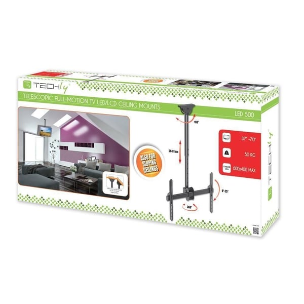 Techly ICA-CPLB 946S kyltin näyttökiinnike 177,8 cm (70") Musta