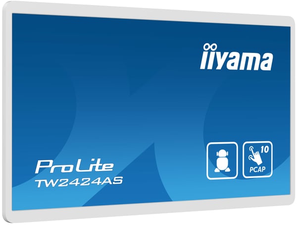 iiyama TW2424AS-W1 skilte display Digital fladpaneldisplay 60,5 cm (23.8") Wi-Fi 350 cd/m² 4K Ultra HD Sort Berøringsskærm Indbygget processer Android 24/7