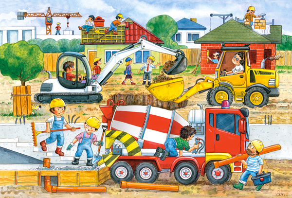 Castorland Construction Site 40 Maxi pcs Puslespil 40 stk Tegnefilm