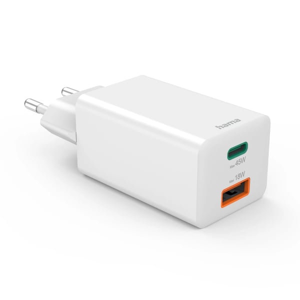 Hama 00125141 oplader til mobil enhed Universel Hvid Vekselstrøm Hurtig opladning Indendørs