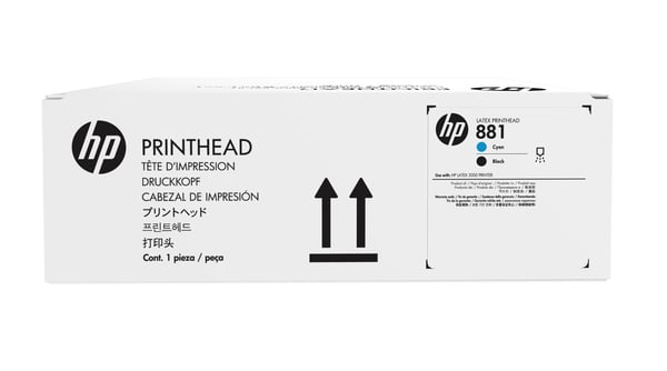 HP 881 - Sort, Cyan - original - printhoved