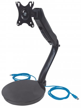 Manhattan 461429 fäste och ställ till bildskärm 68,6 cm (27") Bord Svart