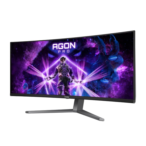 AOC AGON PRO AG346UCD tietokoneen litteä näyttö 86,4 cm (34") 3440 x 1440 pikseliä Wide Quad HD QD-OLED Musta, Harmaa
