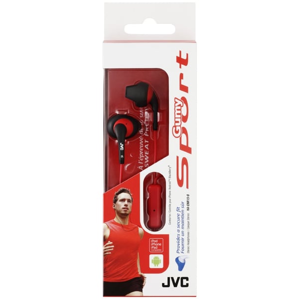 JVC Gumy Sport Kuulokkeet Langallinen In-ear Urheilu Musta, Punainen