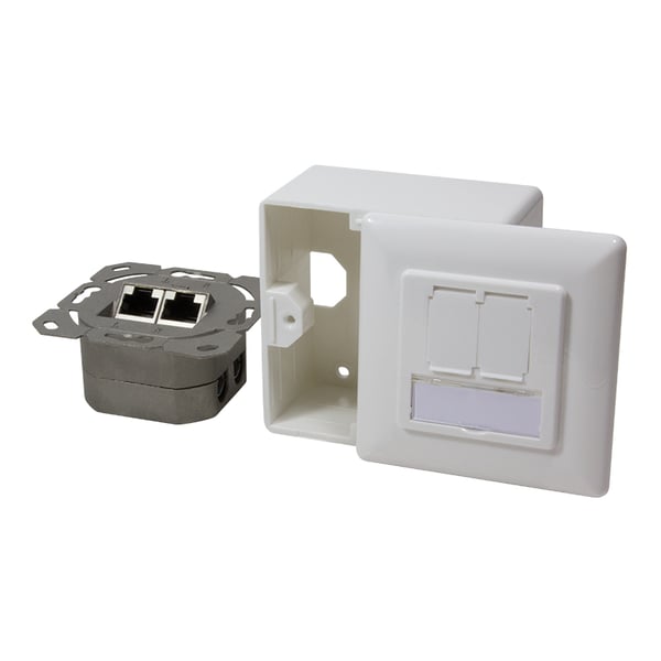LogiLink NP0035A stikkontakt RJ-45 Metallic, Hvid