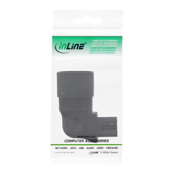 InLine 16723D strømstik adapter C14 C7 Sort