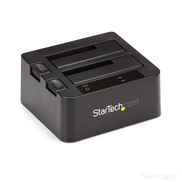 StarTech.com Dubbel USB 3.1 till SATA hårddiskdockningsstation, USB 3.1 (10 Gbps)