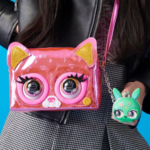 Purse Pets BAG Metallic Magic Frenchie OC GML Rosa Pojke/flicka Handväska