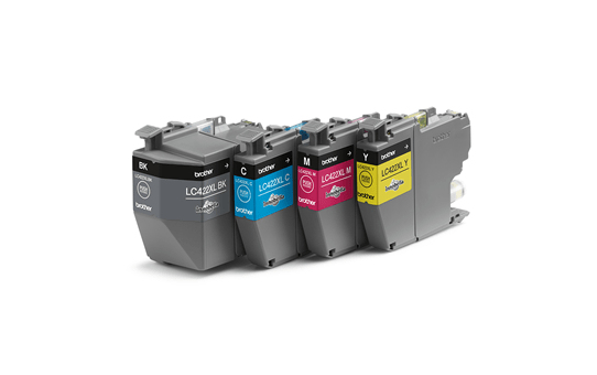 Brother LC422XLVALDR mustekasetti 4 kpl Alkuperäinen Korkea (XL) värintuotto Musta, Syaani, Magenta, Keltainen