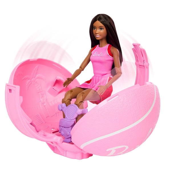 Barbie TEAM Roll & Reveal Tennis Player Doll and Accessories