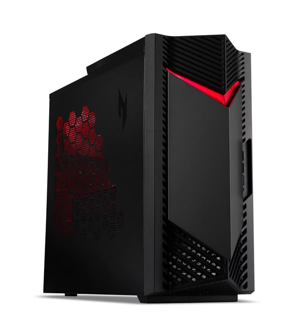 Acer Nitro 50 (N50-660) Intel Core Ultra 7 265F 32 GB DDR5-SDRAM 1 TB SSD NVIDIA GeForce RTX 5060 Windows 11 Home Skrivbord PC Svart, Röd