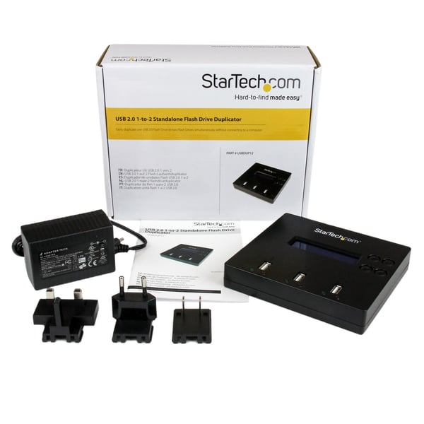 StarTech.com 1:2 Fristående USB 2.0 USB-minnesduplicerare och -raderare