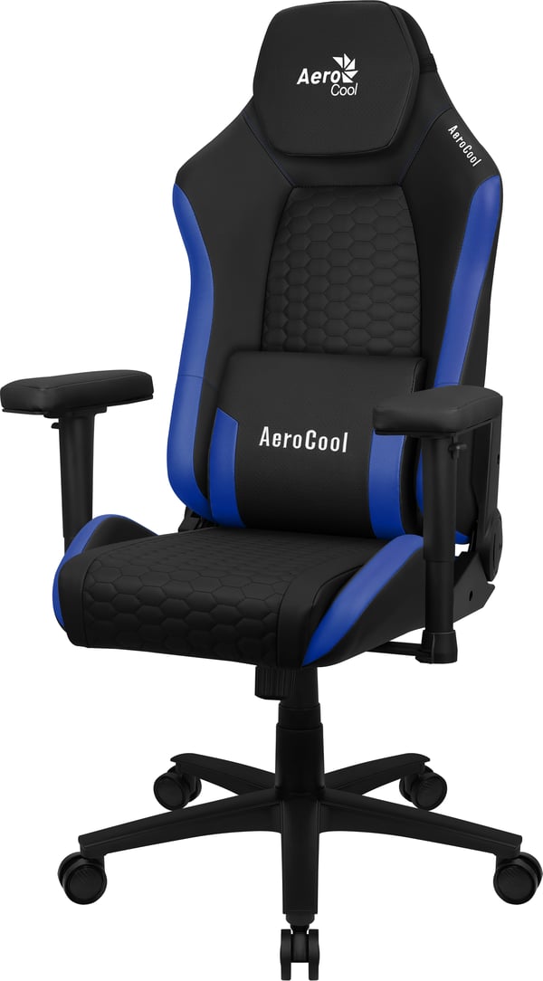 Aerocool CROWNBB datorspelsstol Universal spelstol Stoppad sits Svart, Blå