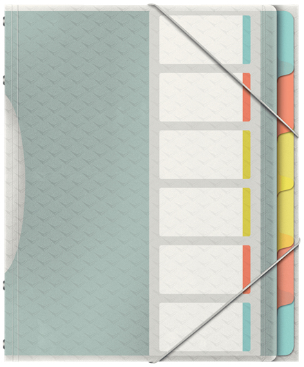 Esselte Colour'Breeze sorteringsmappe med 6 faner