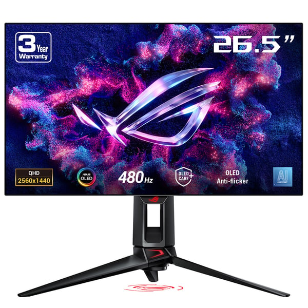 ASUS ROG Swift OLED PG27AQDP computerskærm 67,3 cm (26.5") 2560 x 1440 pixel Quad HD Sort ASUS ROG Swift OLED PG27AQDP computerskærm 67,3 cm (26.5") 2560 x 1440 pixel Quad HD Sort