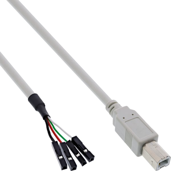InLine 33440D USB-kabel 0,4 m USB B 0,48 Gbit/sek. Beige