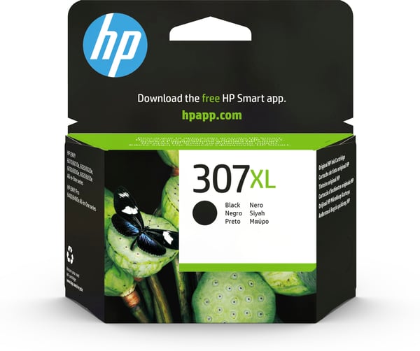HP 307XL svart originalbläckpatron med extra hög kapacitet HP 307XL svart originalbläckpatron med extra hög kapacitet