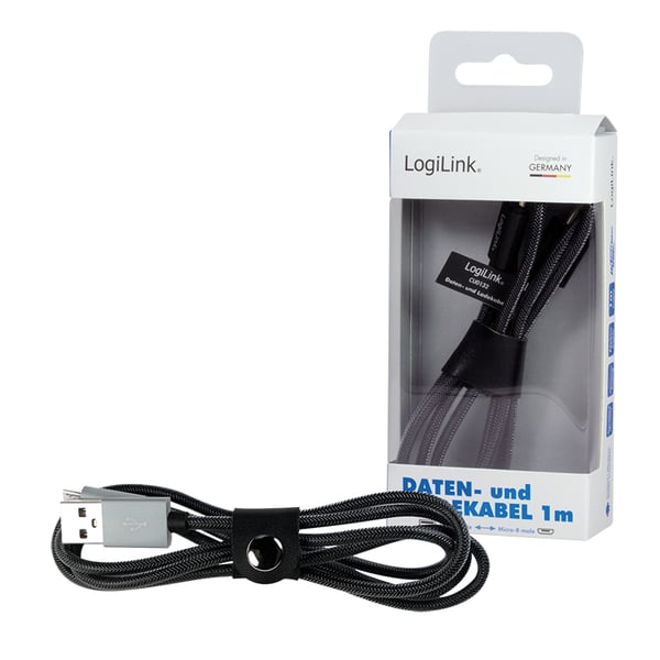 LogiLink CU0132 USB-kabel USB 2.0 1 m USB A Micro-USB A 0,48 Gbit/sek. Grå