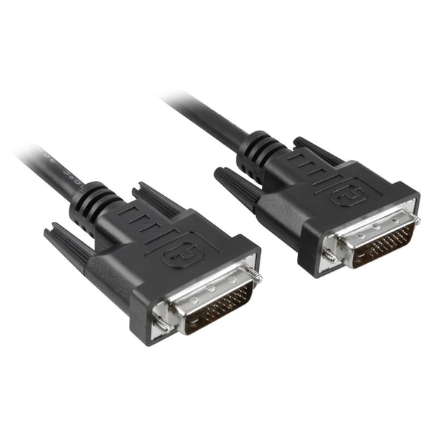Techly 5.0m DVI-D Dual Link M/M DVI-kabel 5 m Svart