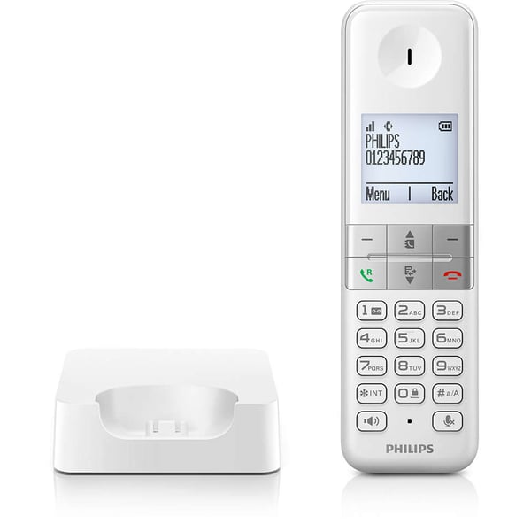 Philips D4701W/34 puhelin DECT-puhelin Soittajan tunnistus Valkoinen