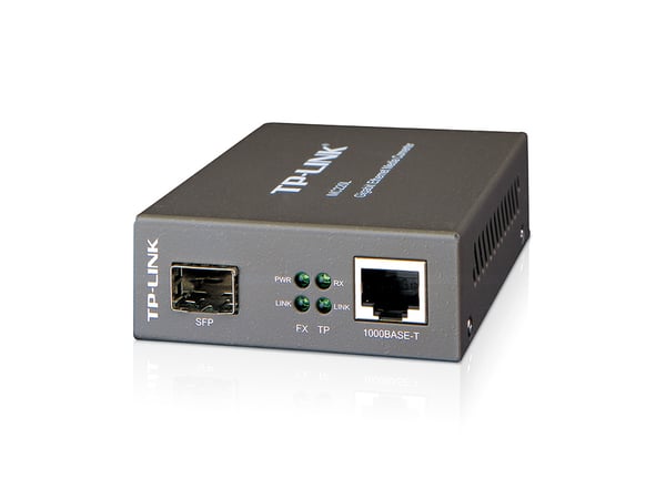 TP-Link MC220L verkon mediamuunnin 1000 Mbit/s Monitila, Yksittäistila Musta